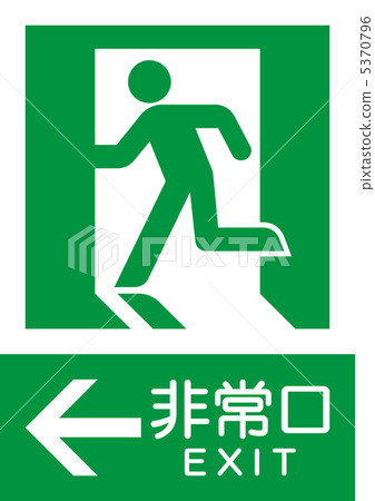 Sign for an emergency exit 5370796