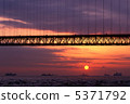 Akashi Kaikyo Bridge and sunset 5371792