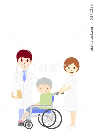 Wheelchair Grandma, Doctor and Nurse Wheelchair Grandma, Doctor and Nurse 5372289