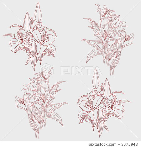Set of in hand drawn style. Set of in hand drawn style. 5373948