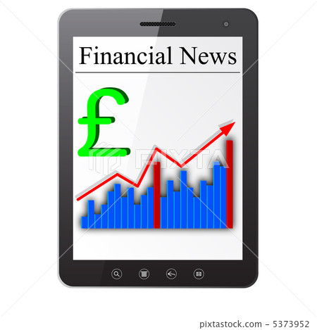 Financial News on Tablet PC. Isolated on white. Vector illustra Financial News on Tablet PC. Isolated on white. Vector illustra 5373952