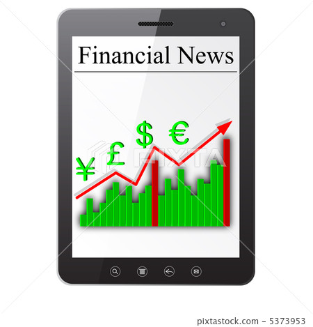 Financial News on Tablet PC. Isolated on white. Vector illustra Financial News on Tablet PC. Isolated on white. Vector illustra 5373953
