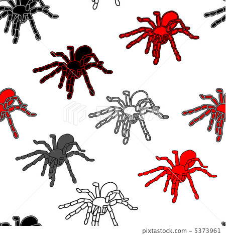Halloween seamless pattern with black spiders Halloween seamless pattern with black spiders 5373961