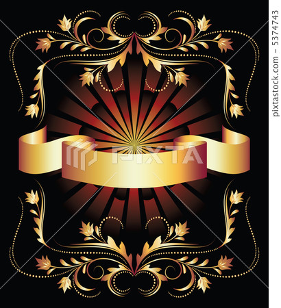 Background with golden ornament 5374743