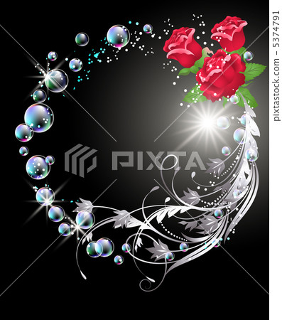 Glowing background with roses 5374791