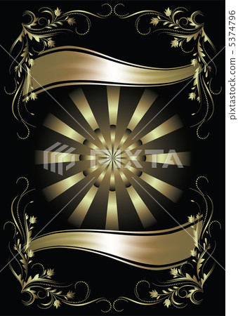 Background with golden ornament Background with golden ornament 5374796