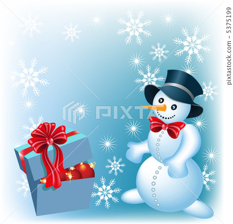 Snowman and giftbox Snowman and giftbox 5375199