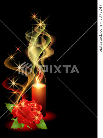 Rose and candle Rose and candle 5375247