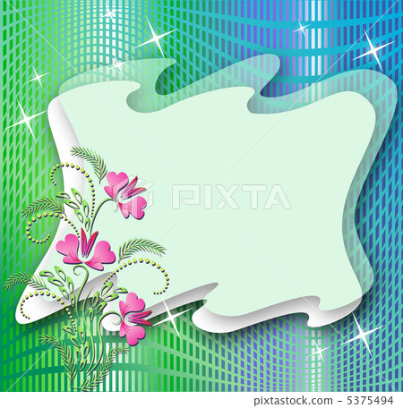 Magic background with flowers and a place for text or photo Magic background with flowers and a place for text or photo 5375494