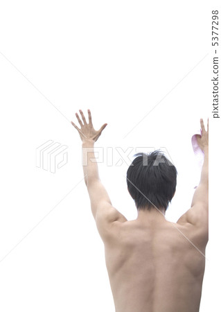 Rear appearance of upper male naked man 5377298