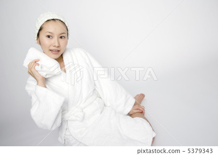 A woman sweating away A woman sweating away 5379343