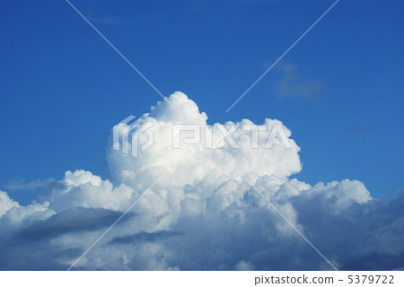 Background material · Blue sky where cloud covering flows · Horizontal position 5379722