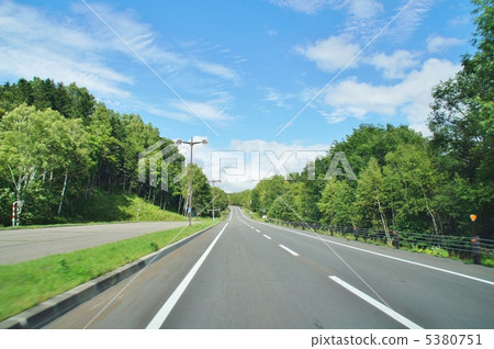 Road in Hokkaido Road in Hokkaido 5380751