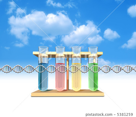 試管和DNA·基因序列圖像 5381259