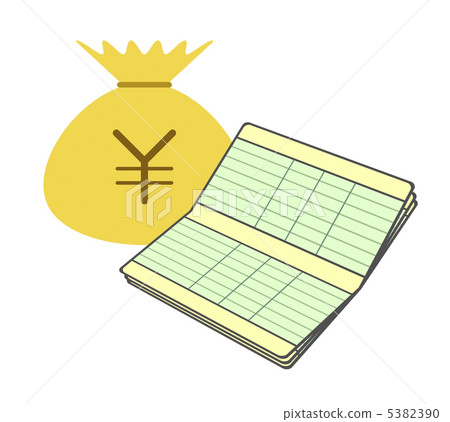 存摺和金幣袋 存摺和金幣袋 5382390