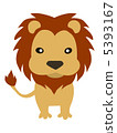 A simple front-facing lion A simple front-facing lion 5393167