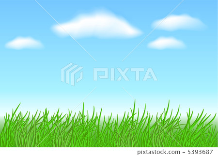 Meadow grass and clouds 5393687