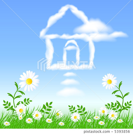 House cloud and chamomiles 5393856