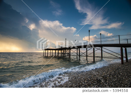 Sunset over pier Sunset over pier 5394558