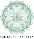 Guilloche Rosette for Certificate or Diploma, Currency and Money 5395117