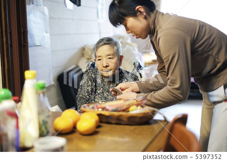 A grandmother in a meal 5397352