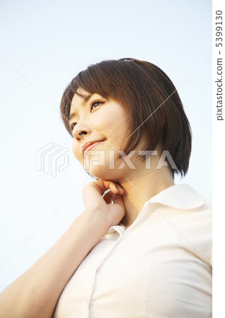 A woman looking far away A woman looking far away 5399130