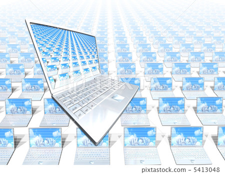 Personal computer on which a large number of personal computers are displayed 5413048