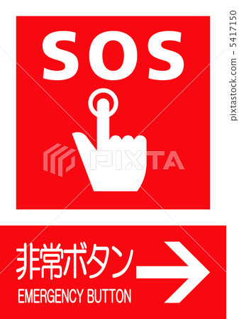 Sign for emergency button 5417150