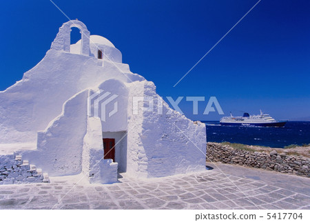 希臘米克諾斯島Parapolitanan教堂 5417704