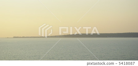 早上從羅德斯島的船上 5418087