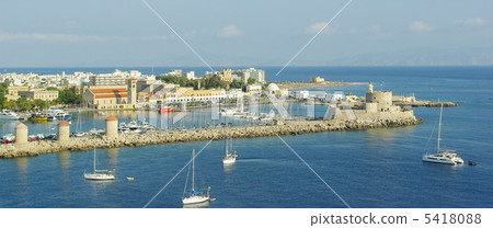 St. Nicholas Fort of Rhodes and the windmill St. Nicholas Fort of Rhodes and the windmill 5418088