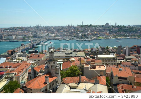View from the Galata Tower, Golden Horn / Galata Bridge - Shrine Maniye · Jermi on the right 5423990