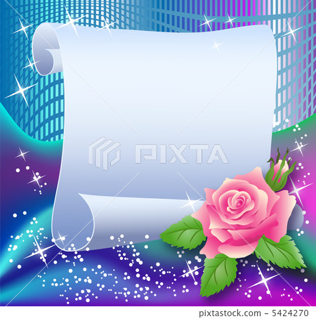 Magic background with paper and rose Magic background with paper and rose 5424270