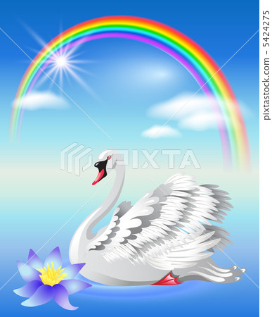 Swan and rainbow Swan and rainbow 5424275