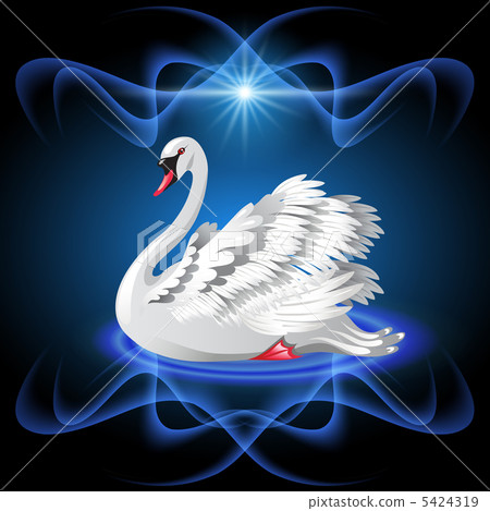 Elegant white swan 5424319