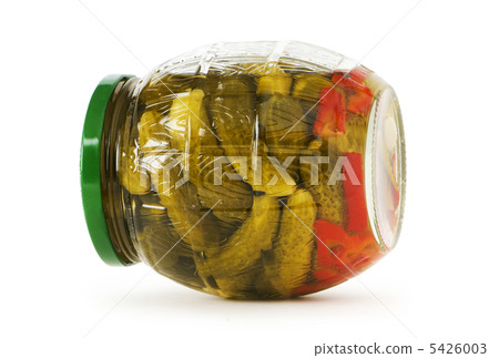 Can of cucumbers isolated on the white 5426003
