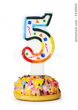 Birthday candles isolated on the white background 5426004