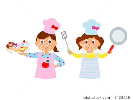 Kids' Cooking - Stock Illustration [5428926] - PIXTA