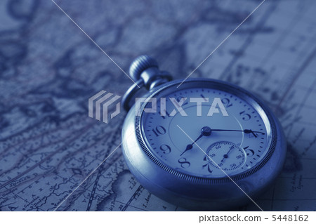 Pocket watch and old map 5448162