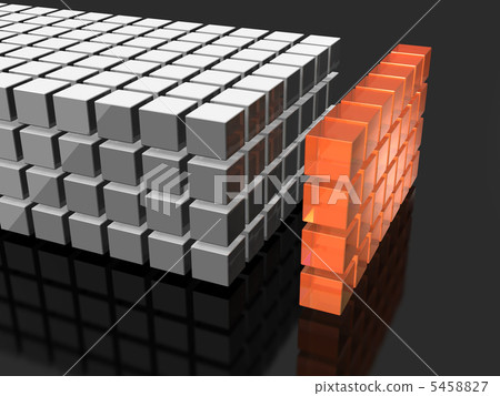 3DCG illustration showing departure of minority opinion group 5458827