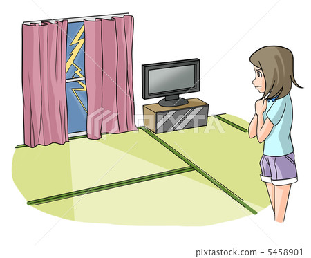 閃電（離開窗戶和家用電器，關閉窗簾） 5458901