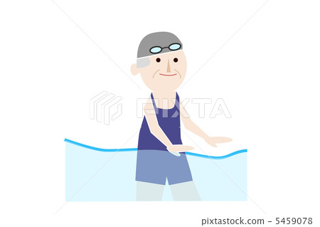 老人游泳 老人游泳 5459078