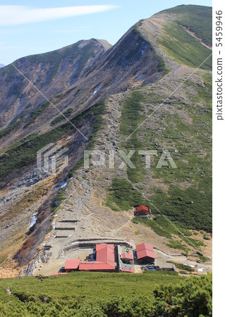 A mountain hut built in the North Alps 5459946