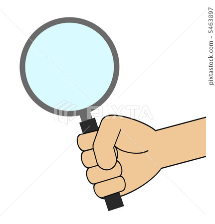 Hand with loupe Hand with loupe 5463897