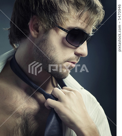 Stylish fashion young Man portrait Stylish fashion young Man portrait 5470946
