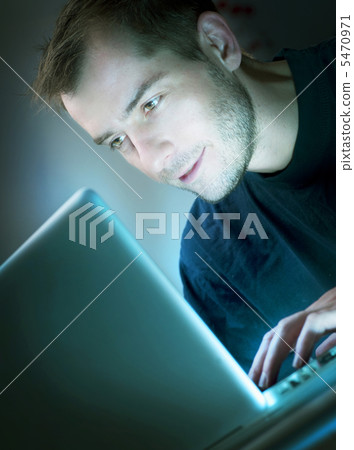 Young Man With Laptop Young Man With Laptop 5470971