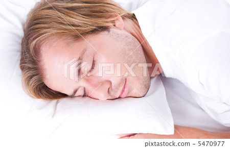 Young Man Sleeping In His Bed Young Man Sleeping In His Bed 5470977