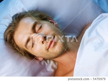 Young Man Sleeping In His Bed Young Man Sleeping In His Bed 5470979