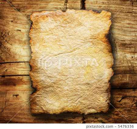 Old Paper Sheet Over Wooden Background Old Paper Sheet Over Wooden Background 5476336