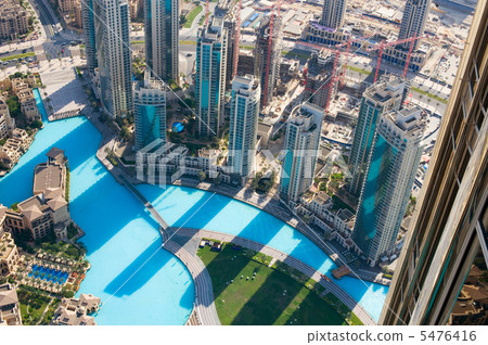 DUBAI, UAE. - NOVEMBER 29 : Dubai,the top view on Dubai from the DUBAI, UAE. - NOVEMBER 29 : Dubai,the top view on Dubai from the 5476416